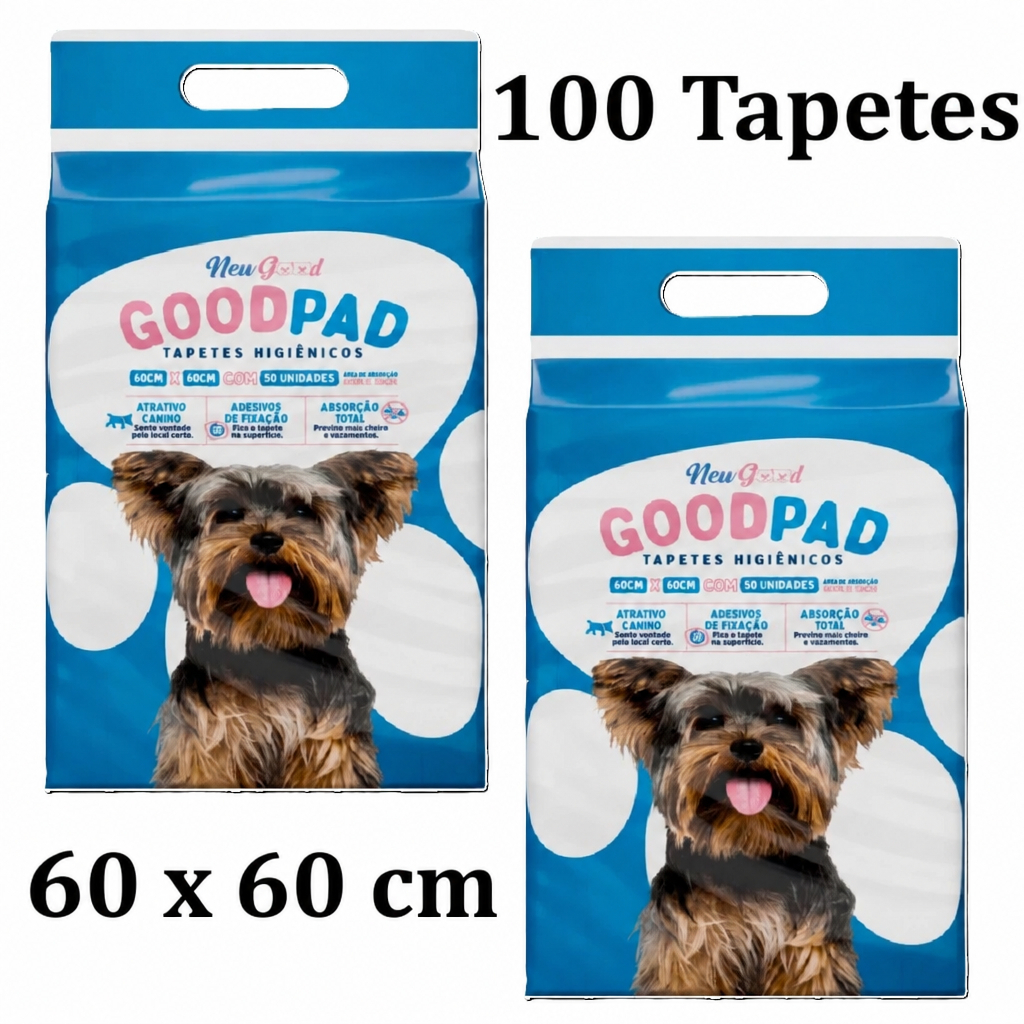 Kit 2 Tapete Higiênico PetLike Good Pad 60x60 - 30 Unidades