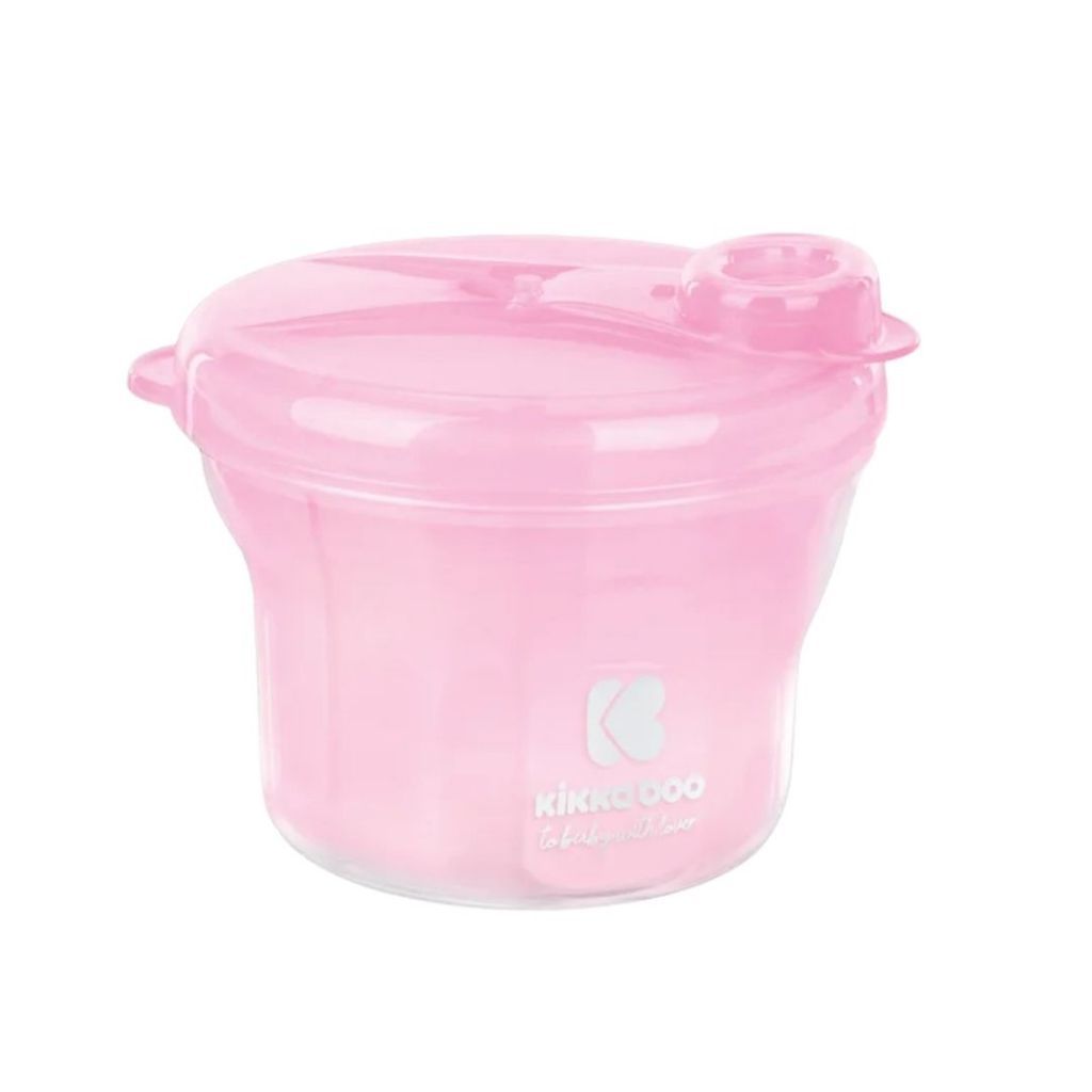 Pote 2 em 1 para Armazenar leite milk Powder Pink KikkaBoo