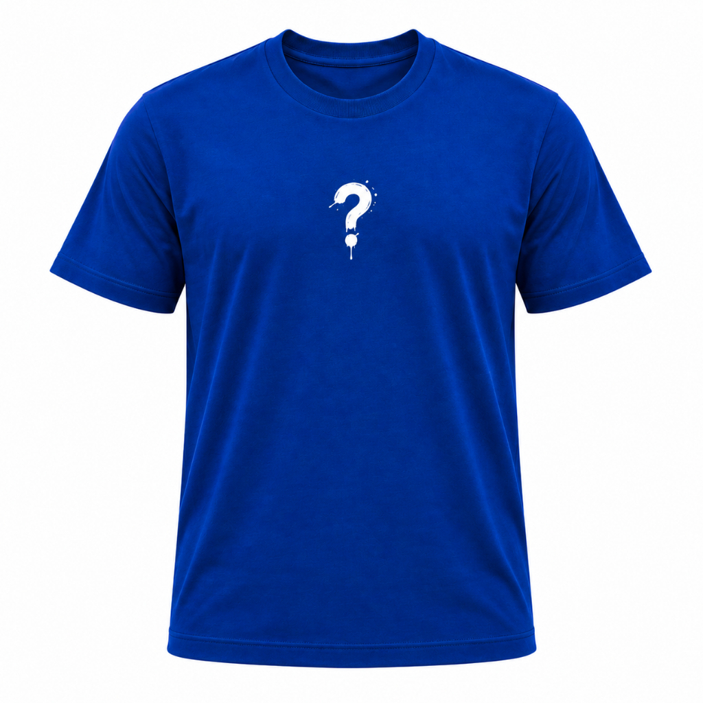 Camiseta Malha 30.1 Azul Estampa Icone Frente e Costas