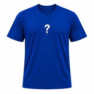 Camiseta Malha 30.1 Azul Estampa Icone Frente e Costas