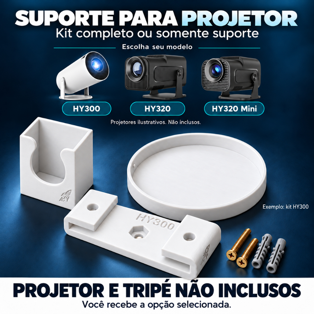 Suporte Mini Projetor HY300 HY320 e HY320 Mini Parede Teto Tripé Magcubic Fullcam Suporte ou Kit (não inclui projetor)