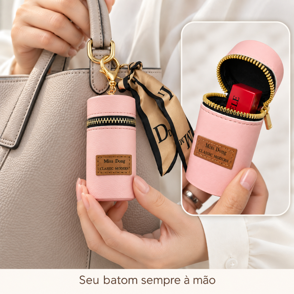 ASALOOG Acessório Para Bolsa Porta Baton e Chaveiro Luxo Ref: DA-1506