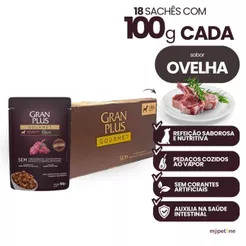 Ração Úmida Sachê Granplus Salmão Cães Adultos Caixa Com 18 Sachês - 100g