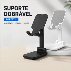 Kit 5-10-15-20 Suporte dobrável de mesa a para celular, branco/preto