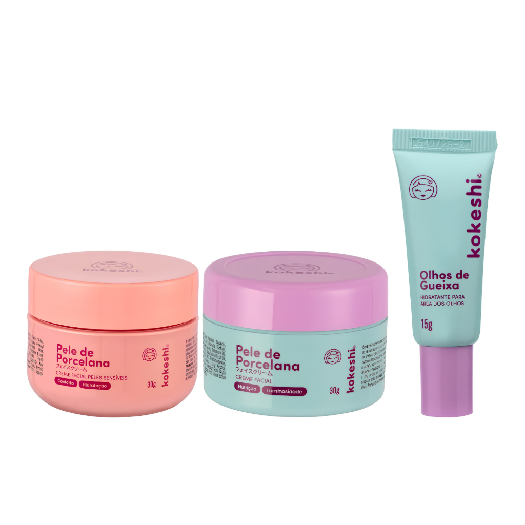 Kit Renovadores e Pele de Porcelana Sensiveis - Kokeshi