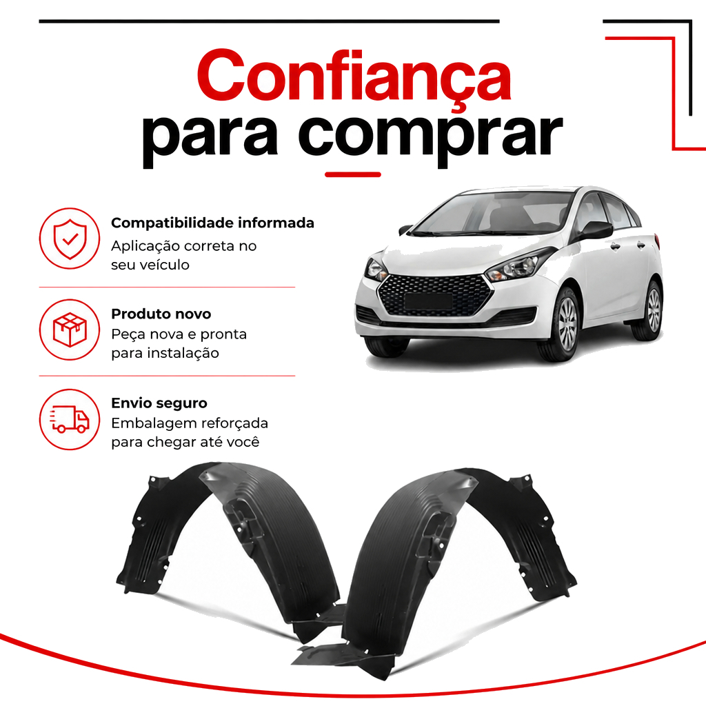 Parabarro Dianteiro HB20 HB20s HB20x 2012 á 2019 Hatch Sedan Asa Urubu Morcegao Bate Pedra · foto 2