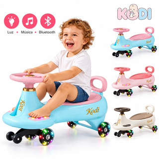 Carrinho de rolimã com Volante Giratório 360° - Rodas Silenciosas com LED - Segura, Anti-Volta 110kg -P23