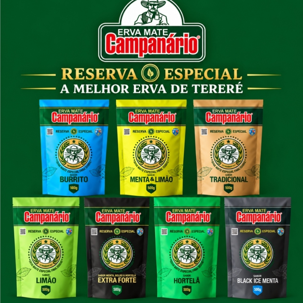 Erva Mate Campanário Tereré Reserva Especial sabor mais marcante- SACHE 500G