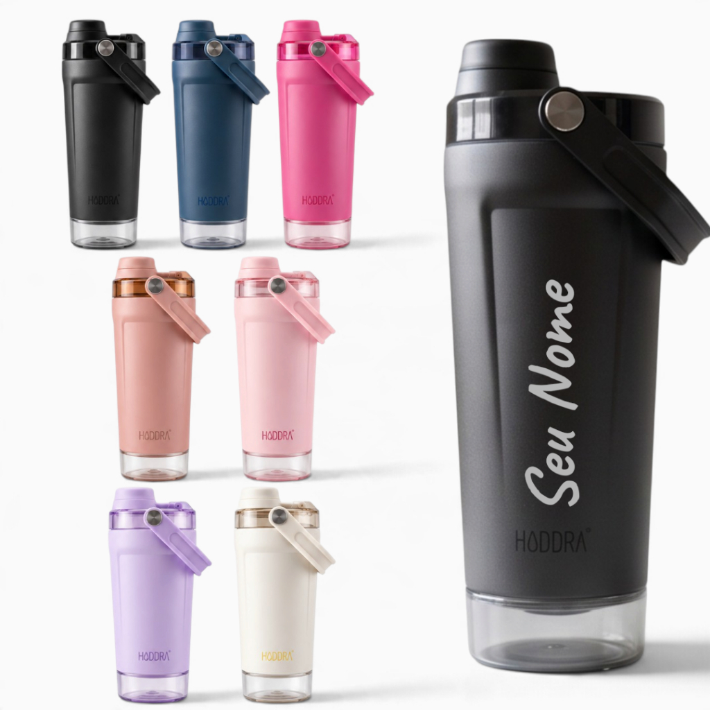 Coqueteleira Térmica Premium Personalizada Nome Shakeira 600ml Com Misturador Inox Academia