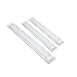 Kit 3un 18w Luminária Slim 60cm Branco/ Amarelo/ Neutro Tubular Slim Sobrepor