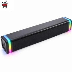 Caixa de Som RGB Aitek ACS4516 Soundbar para PC e Notebook 5W Estéreo 2.0 USB P2 Controle de Volume