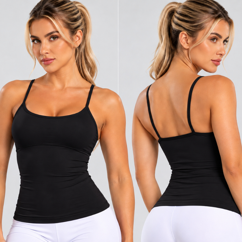 Regata Fitness Feminina Poliamida Camiseta Slim Fit Zero Transparência Corrida Yoga