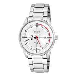 Relógio Orient Masculino Analógico Aço Inox 45mm 5ATM Original MBSS1295S1SX