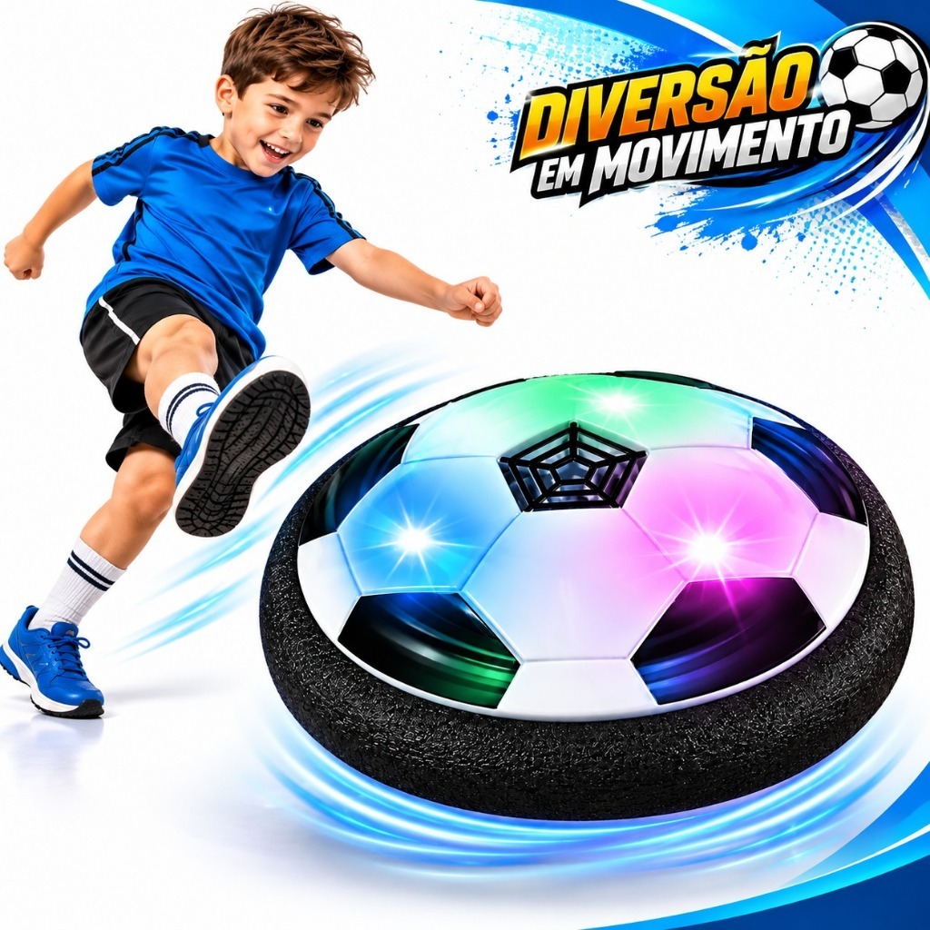 Bola Flutuante Flat Ball Futebol Dentro de Casa Football Brinquedo Divertido