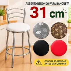 Assento Estofado Banco/Banqueta 31cm