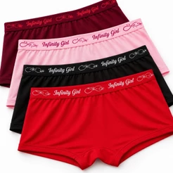 Kit 3 Calcinha Box Boxer Feminina Microfibra Tecido Premium Cueca Forro em Algodão Roupa Intima Conforto e Estilo