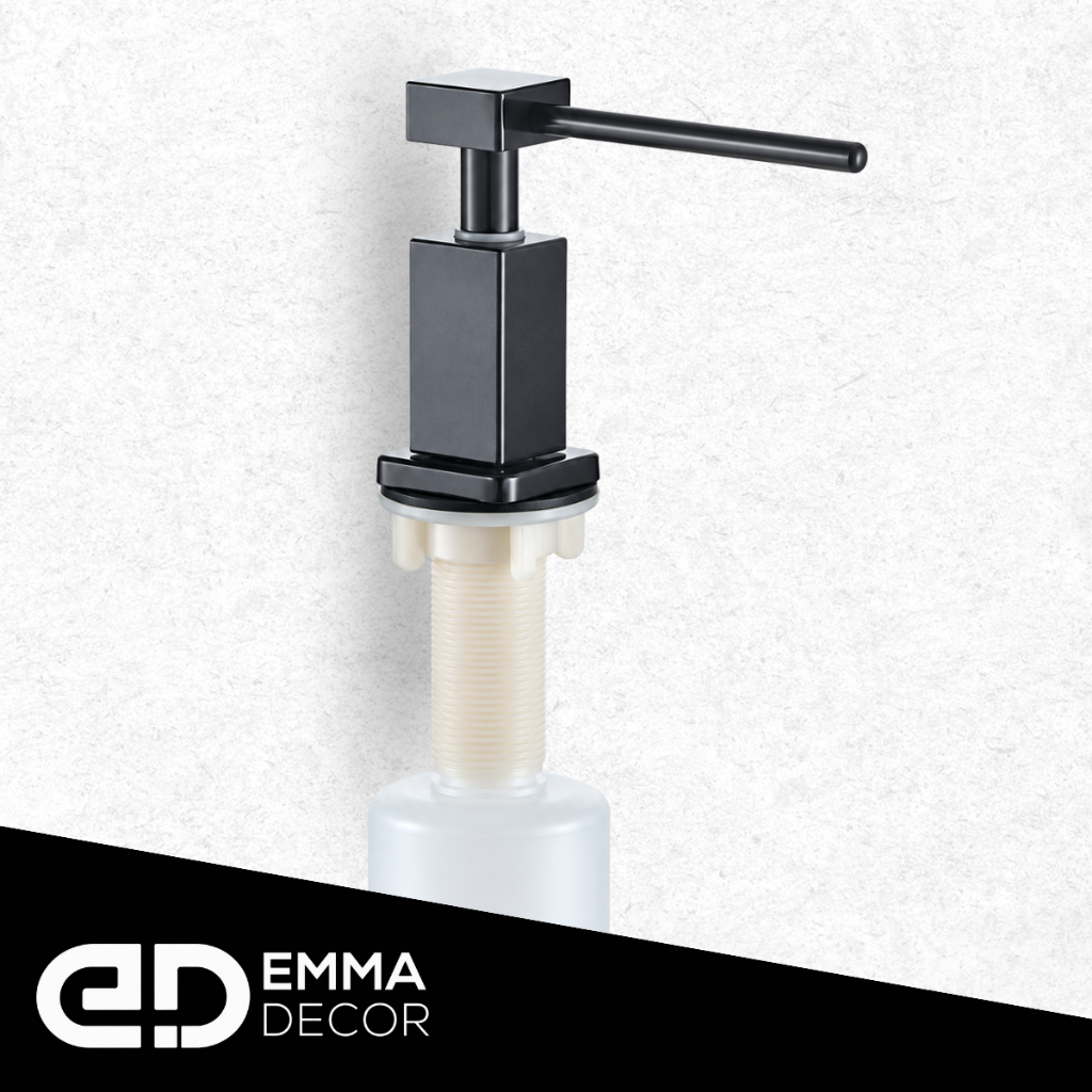 Dispenser Detergente Embutir Pia/Cozinha Preto