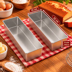 Kit 2 Formas Para Bolo Slice cake pão de forma aluminio Caparroz