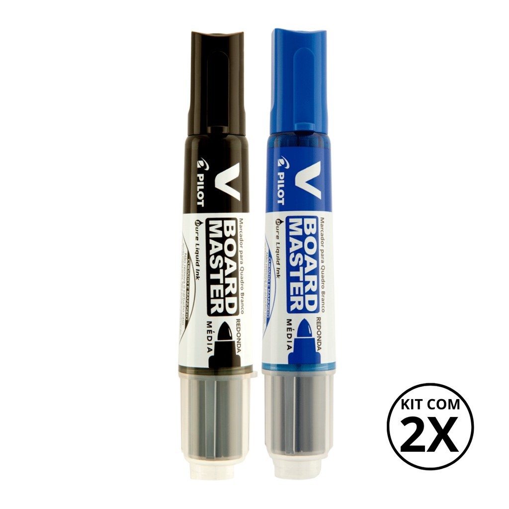 Kit com 2 Marcadores Para Quadro Branco V Board Master - PILOT