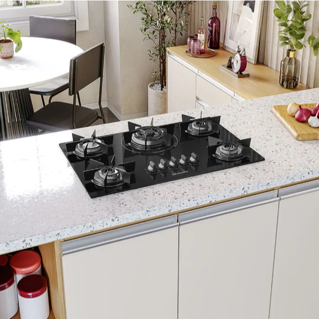 Cooktop 5 Bocas a Gás Mueller Tripla Chama MCG5BC Bivolt