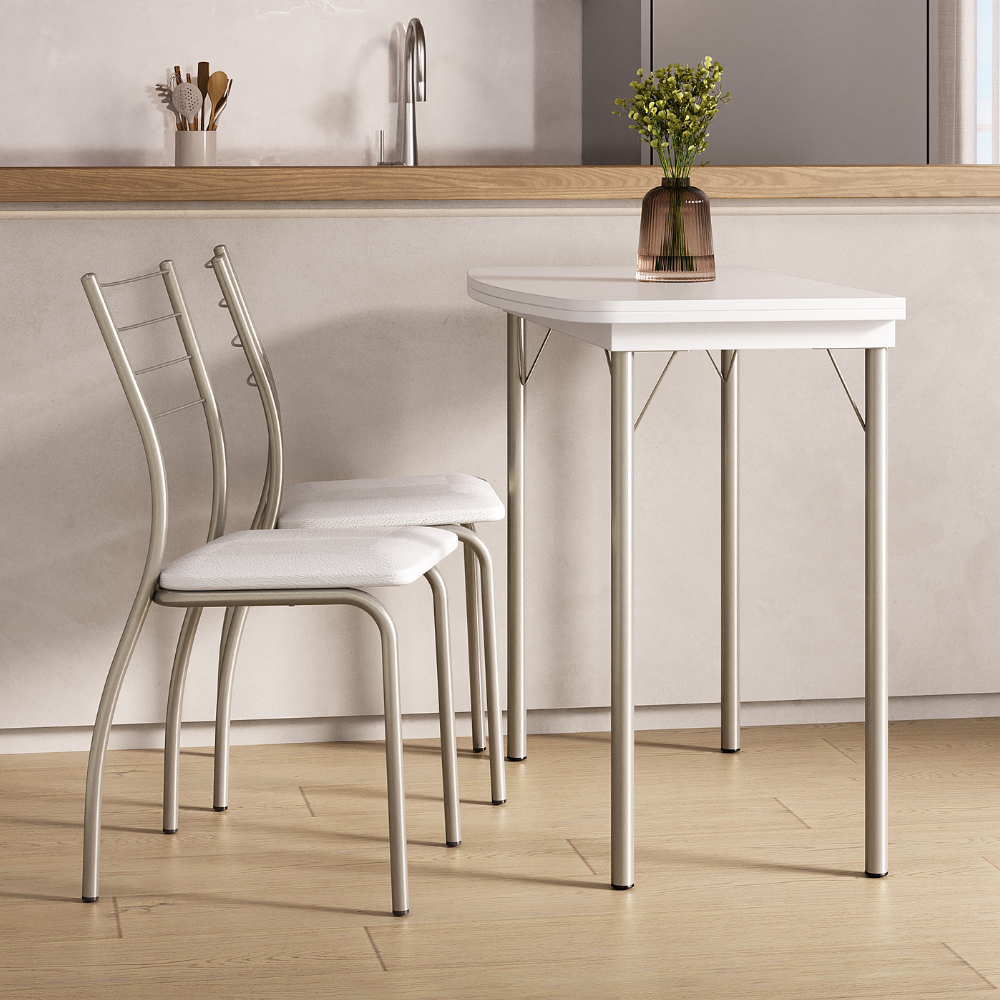 Conjunto Sala de Jantar Tallim com Mesa e 2 Cadeiras Carraro em Oferta na Shopee