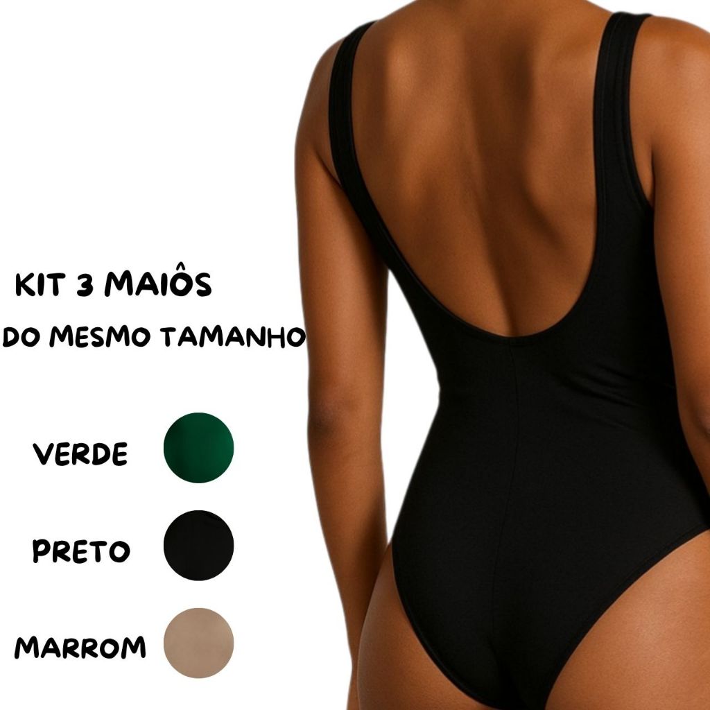 Kit 3 Body Feminino Manga REGATA Sem Bojo Suplex Premium Duplo – Estilo, Conforto e Economia