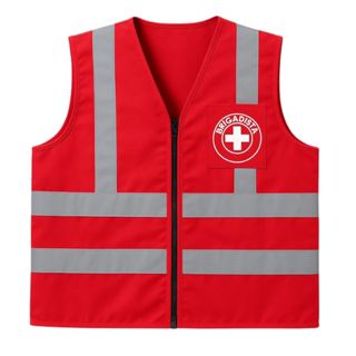 Colete Segurança Brigadista Brigada Emergência Com 1 Bolso Vermelho TLS em Oferta na Shopee