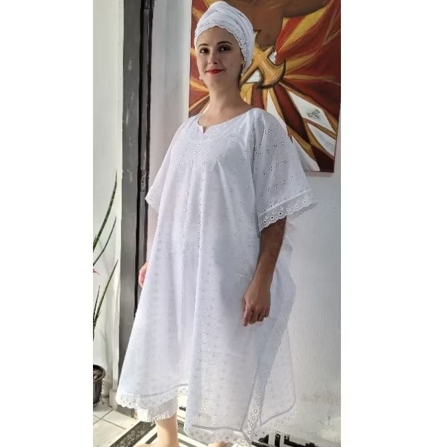 Alaka Kaftan Abada Bata Umbanda Candomblé Lese