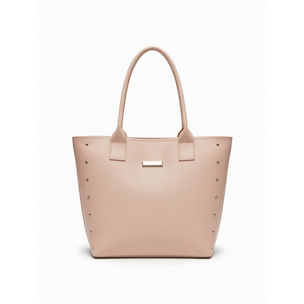 Detalhes do Bolsa Feminina Tote Grande Elegante Ombro com Detalhes Dourados Dia a Dia  Praia Faculdade Trabalho
