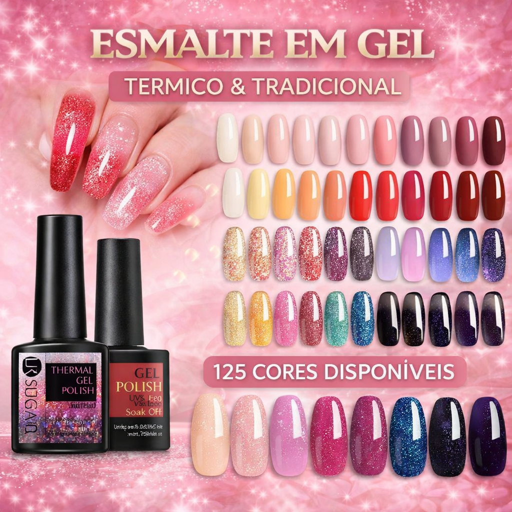 UR SUGAR Nu Cor Gel 7,5ml 💅✨ Esmalte em Gel UV/LED Base + Top Coat | Envio Imediato 🇧🇷