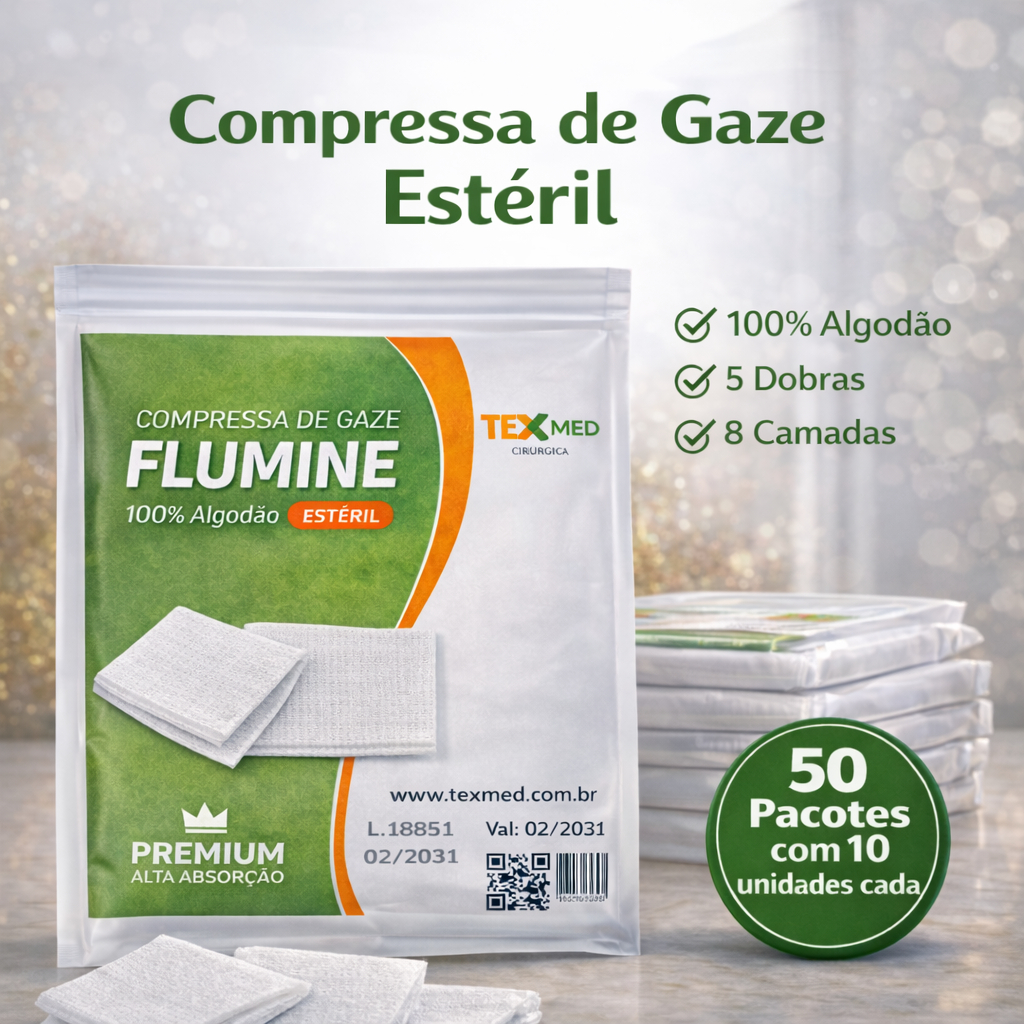 Compressa De Gaze Estéril Pacote Com Kit 500 Unidades Ideal Para Curativo Hospitalar em Oferta na Shopee