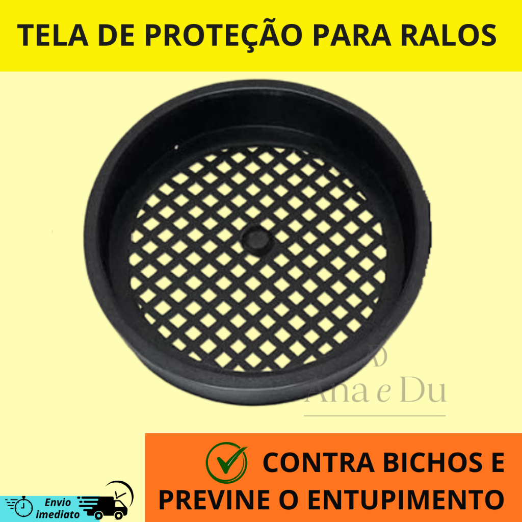 Tela Protetora para Ralo Anti-Insetos 10cm Preta | Contra Baratas, Escorpião e Dengue | Evita Entupimentos em Oferta na Shopee