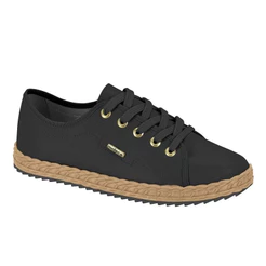 Tênis Feminino Básico Casual Trabalho Dia a Dia Confortável Cadarço Sola Trançada Moleca Original
