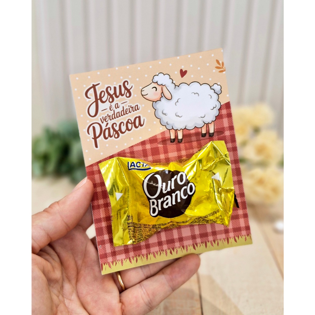 Cartão Páscoa Premium Papel Fotográfico 250g  Perfeito para Chocolates 100UN