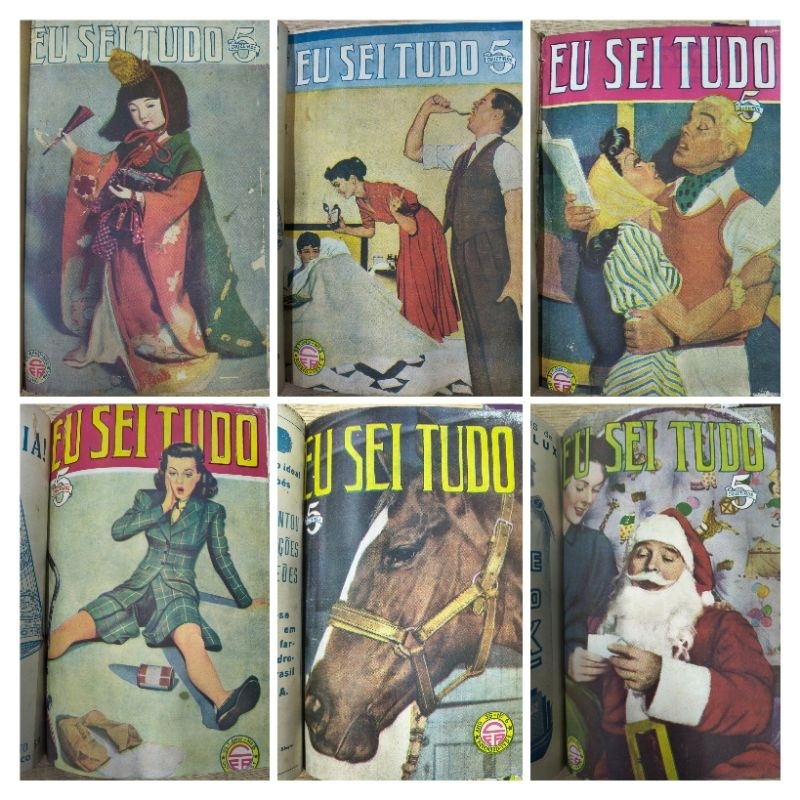 lote 6 revista eu sei tudo 1951 almanaque antiga cruzeiro manchete J1