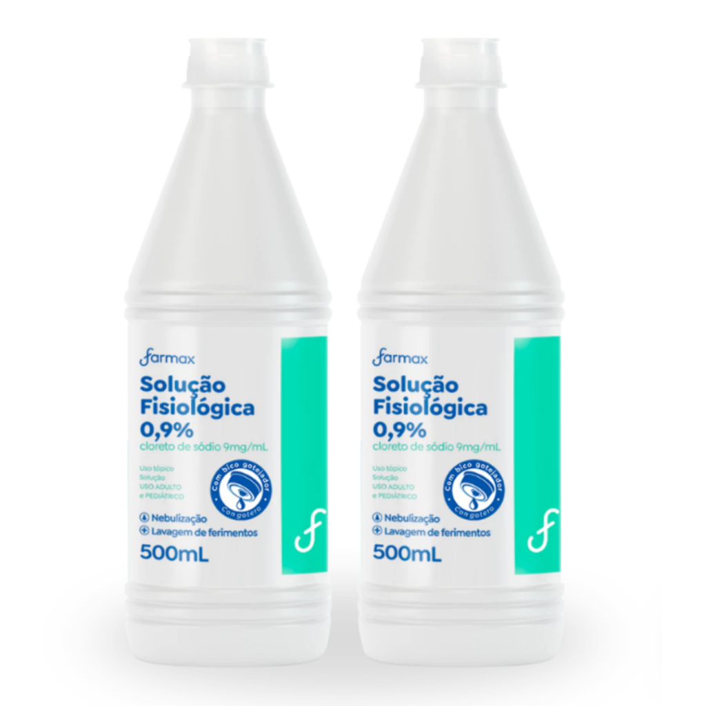 2 Soro Fisiológico Farmax 500ml