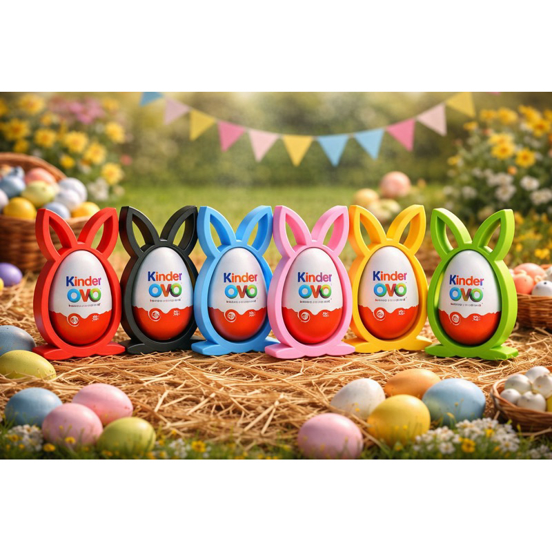 Porta Kinder Ovo Feliz Páscoa / porta chocolate / Suporte personalizado Kinder Ovo / lembrancinha de Páscoa