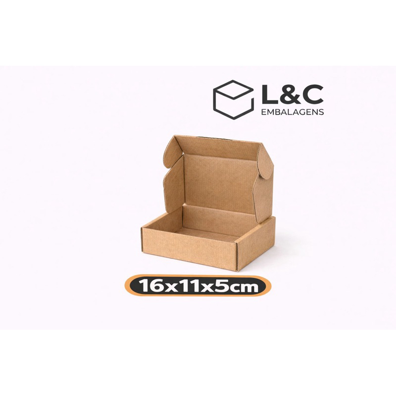 Caixa Papelão 16x11x5 Correio Sedex Pac Montável C/100 Un OU 50UN em Oferta na Shopee