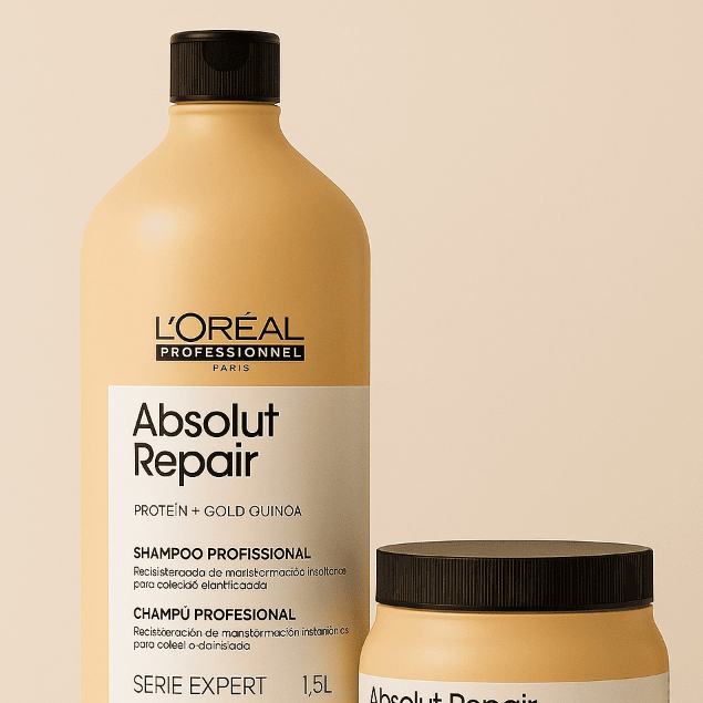 Kit Absolut Gold Quinoa Profissional Completo Shampoo 1,5L Máscara Profissional
