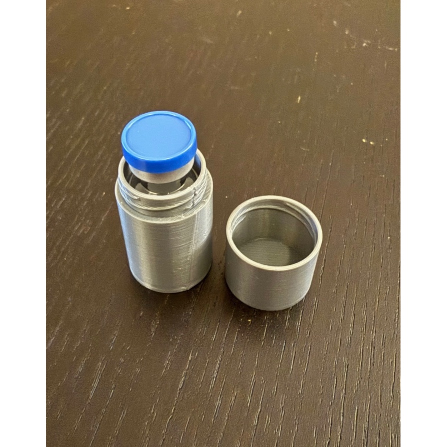 Imagem Suporte para 1 Frasco de 3ml Organizador Protetor para Geladeira