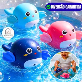 Brinquedo De Banho Para Bebê Criança Divertido Baleia A Corda Nada Sozinha Água Banheira E Piscina em Oferta na Shopee