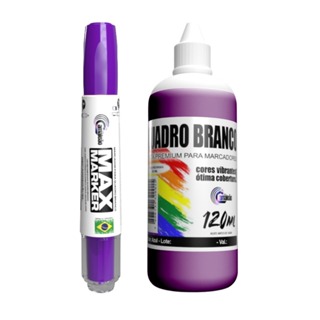 Pincel Marcador de Quadro Branco MAX MARKER + Tinta 120ml em Oferta na Shopee