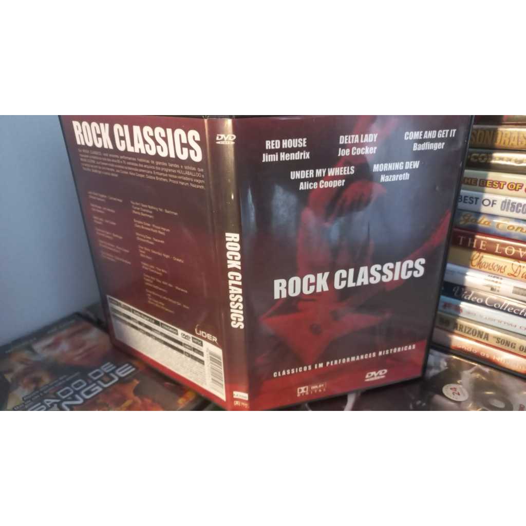 Dvd Rock Classics Alice cooper Nazareth Jimi Hendrix Joe cocker Badfinger Clássicos historicos