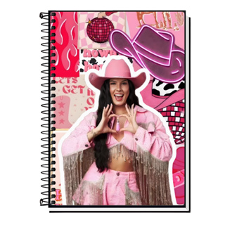 Caderno Escolar Boiadeira | Ana Castela | Sertanejo - Capa Dura & Espiral Resistente 1, 10, 15 e 20 Matérias em Oferta na Shopee