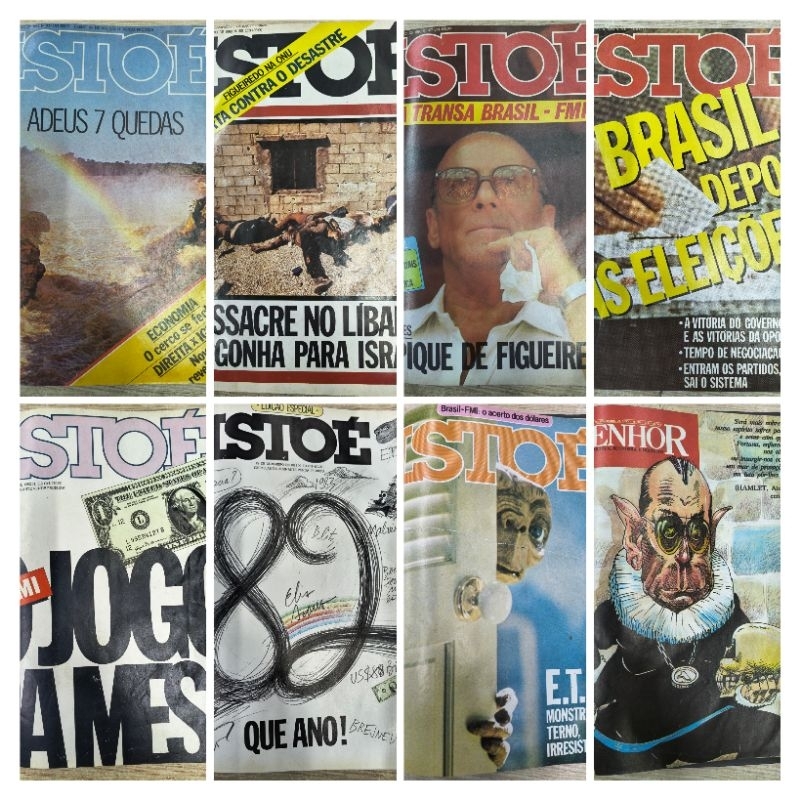 lote 7 revista IstoÉ 1982 almanaque futebol copa manchete cruzeiro C10