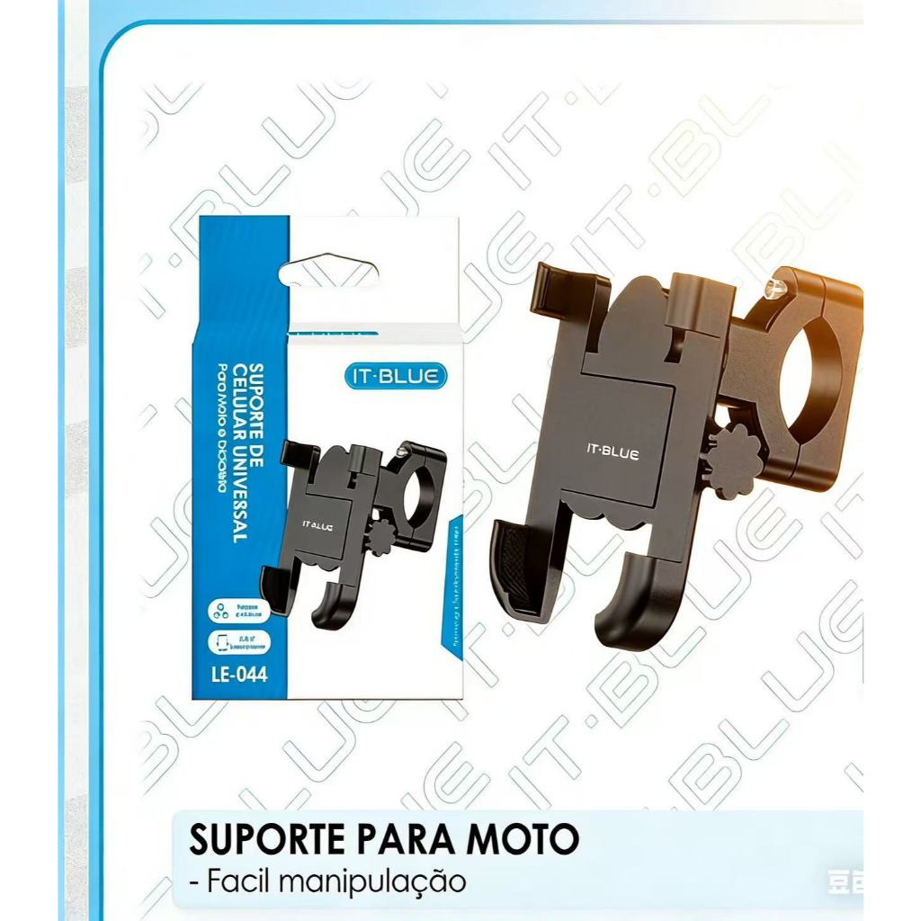 Suporte de Celular IT-BLUE LE-044 | Universal para Moto e Bicicleta | 360° Ajustável! 🛵