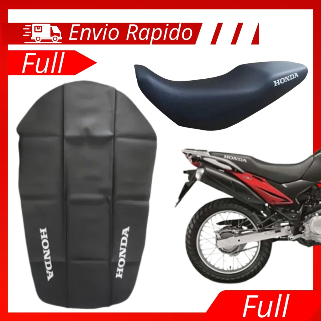 Capa de Banco Assento Honda Nxr Bros 125 Bros 150 Bros 160 2009 á 2026 Com Logo Preta