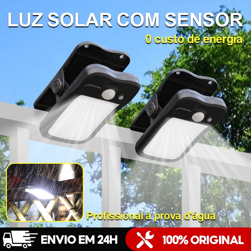 LED Solar Jardim Ao Ar Livre Luzes Clipe 60 LEDs Luz À Prova Dwaterproof Água Sensor De Movimento Lâmpada