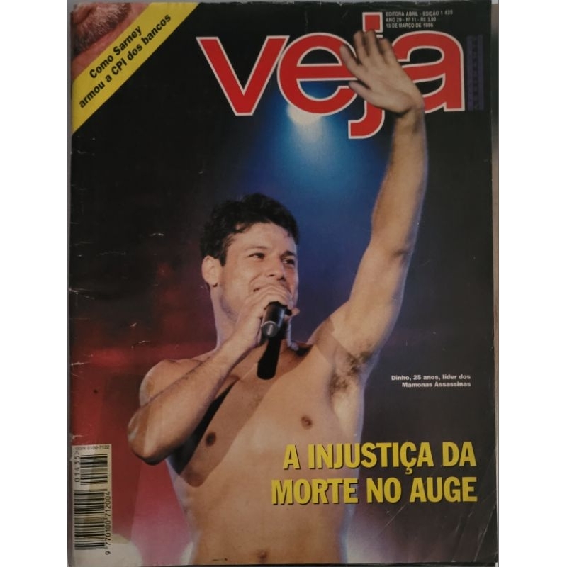 Revista Veja, sobre a morte  dos Mamonas Assassinas.