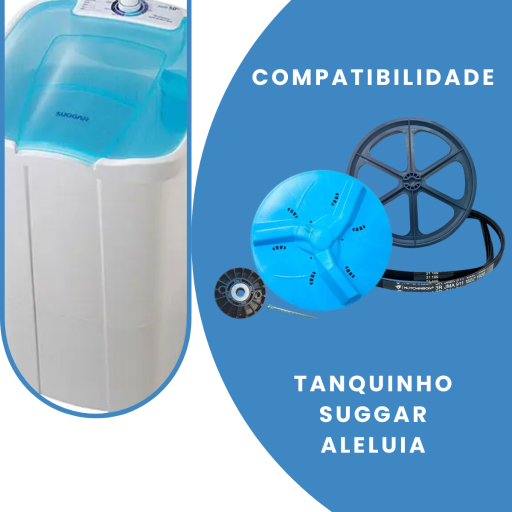Detalhes do Agitador Suggar Turbilhão Max 7kg Com Correia